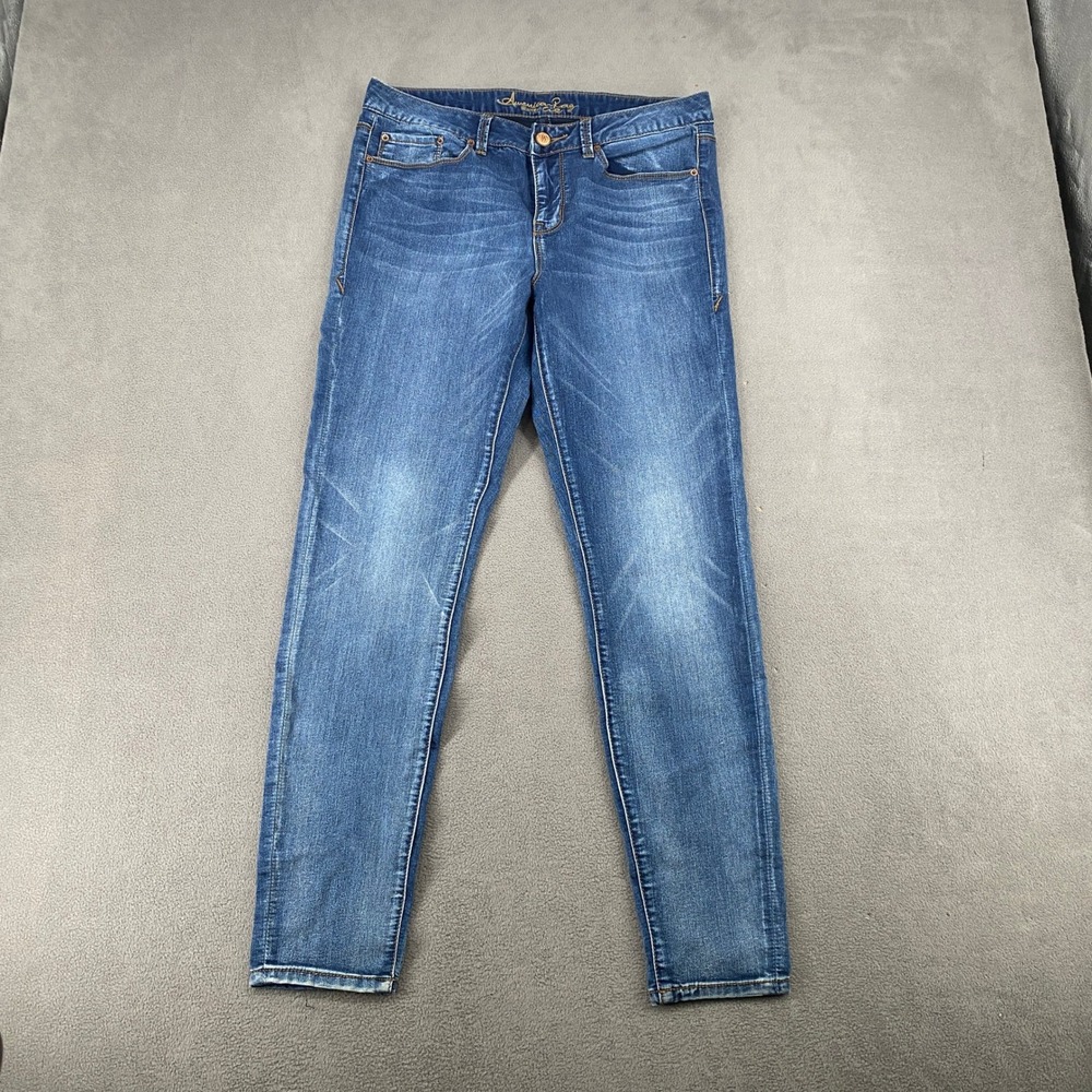 American Rag Cie Womens Skinny Jeans Medium Wash Blue Denim 9R 7697